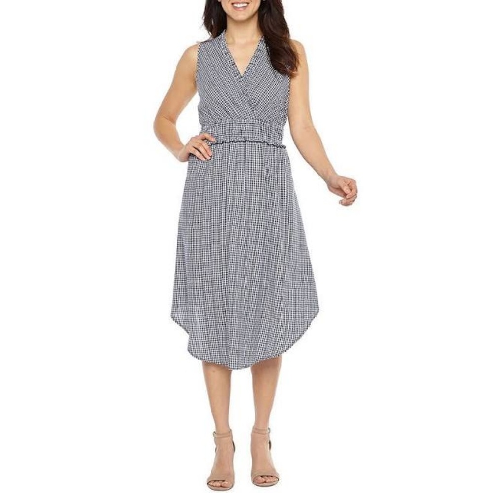 Gingham midi dress